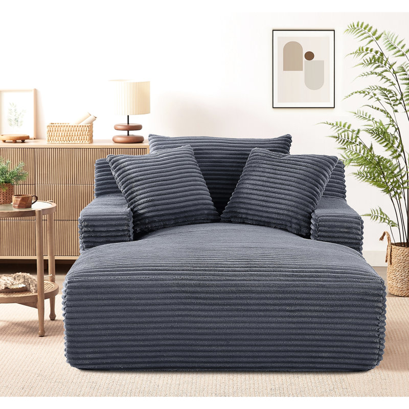 Fauteuil-lit Comfy Sleeper en velours côtelé gris, Gris