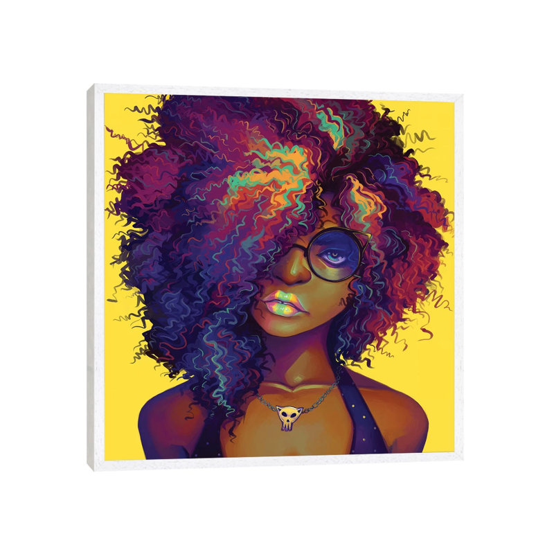 Neon by Geneva B - Floater Frame Print on Canvas, 66.04 cm H x 66.04 cm W, White Framed