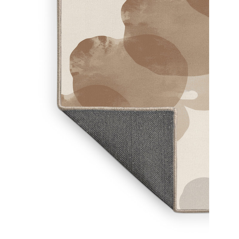 Tapis beige moelleux moelleux et moelleux de couleur minimaliste, 2 pi x 3 pi