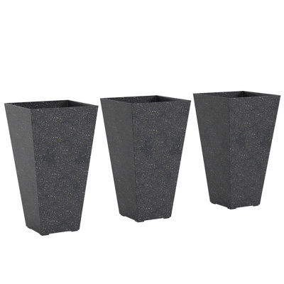 Stackable Taper Planters,Set Of 3 Flower Pots,Tall Planters
