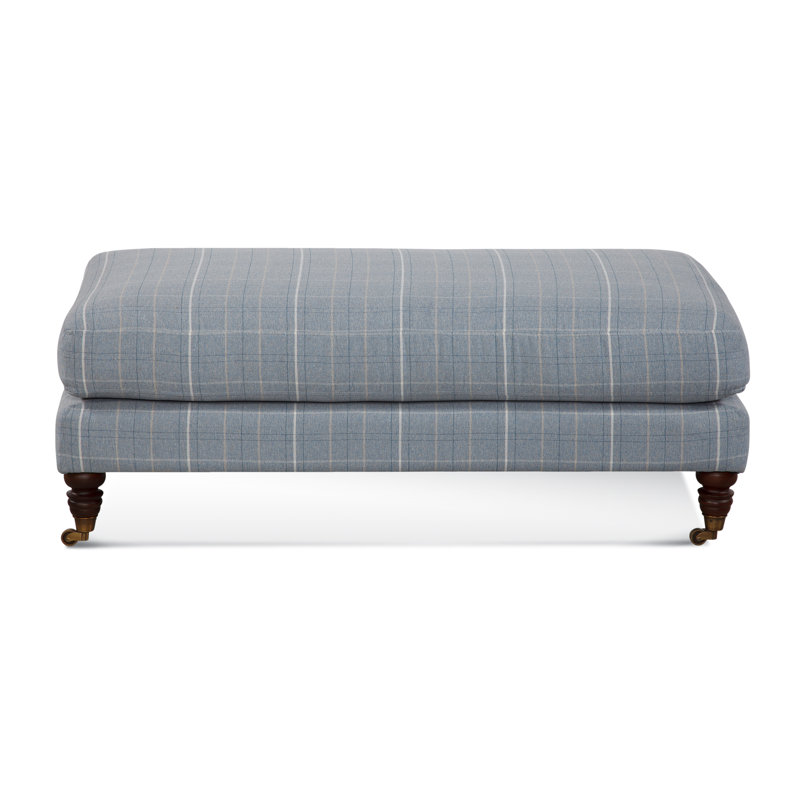 Repose-pieds Celeste, Bleu fronde 0448-64, Finition café