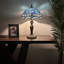 Lampe de table Variff Tiffany avec ampoule DEL en verre coloré bleu l 12 po x P 12 po x H 19 po