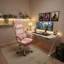 Chaise de jeu mignonne avec oreilles de chat, accessoires de sonnerie et soutien lombaire, chaise d'ordinateur ergonomique pour fille avec repose-pieds et accoudoirs rembourrés-1058511899