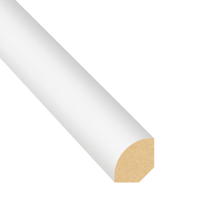 Universal-Use MDF 0.7" Thick x 0.63" Wide x 94" Length Quarter Round in White