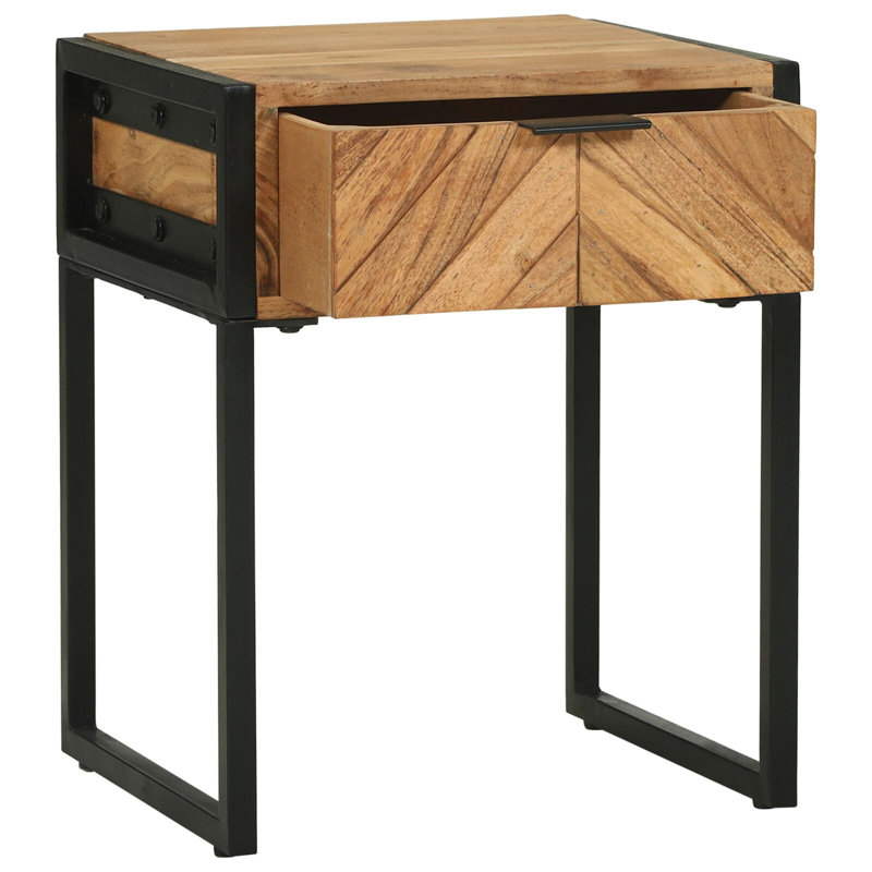 40cm W Solid Wood Bedside Table