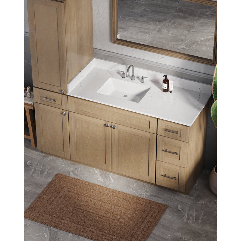 Meuble-lavabo simple 63 po Disar, Chêne naturel