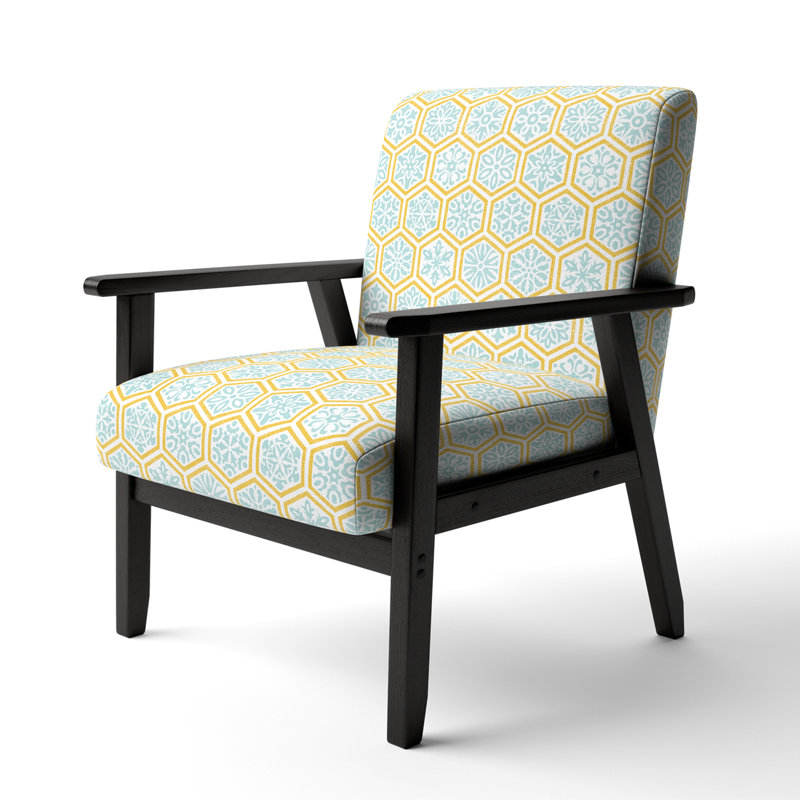 Chaise avec accoudoirs rembourrée Tile Geometric