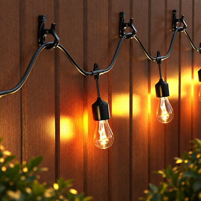 20 Pack Black String Light Screw Hooks, Multipurpose Utility Hanger Hooks for Indoor Outdoor Patio Garden, Hanging Plants Wind Chimes Lanterns