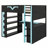 Gaming Loft Bed With Built-In Desk, RGB Lighting, Power Outlet And Storage Drawer-1473495646