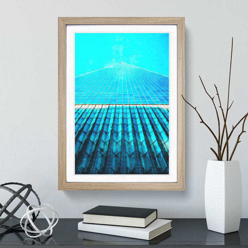 Ground Zero in New York City - Picture Frame Painting Print, 87cm H x 62cm W x 2cm D, Oak Framed