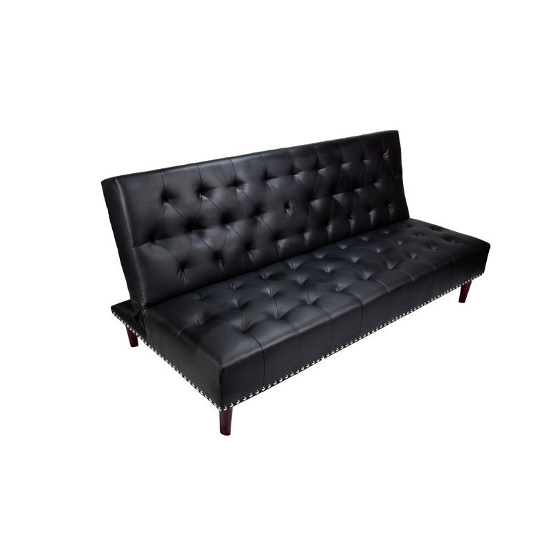 Palafox Twin 68.5'' Faux Leather Convertible Sofa