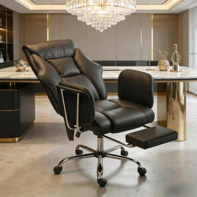 Fauteuil de bureau à haut dossier, fauteuil de bureau de direction, fauteuil de bureau de massage