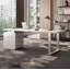 Bureau de direction contemporain en pierre frittée avec trois tiroirs-2130296379