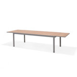 LifestyleGarden Bora 100% Maintenance Free Aluminum Outdoor Patio Extendable Sand Dining Table