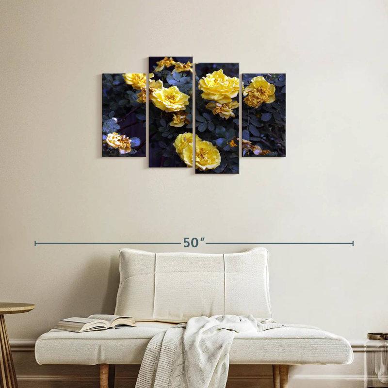 Bouquet de roses jaunes Harnek, H 22 po x l 36 po