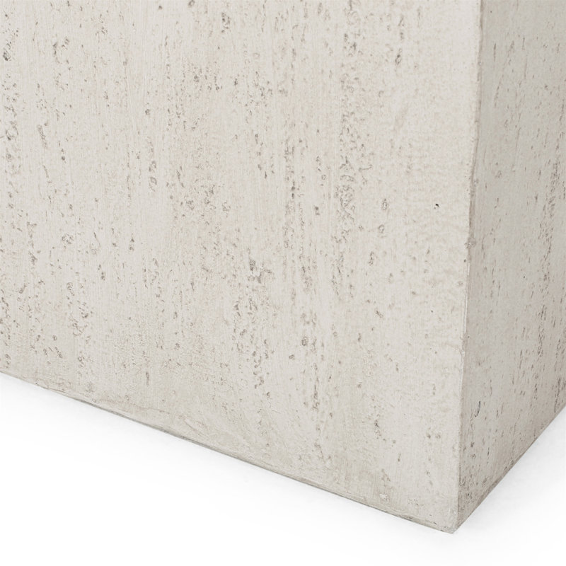 Shiner Lightweight Concrete Planter Box Set, 18" H x 35.25" W x 18" D, White, 2