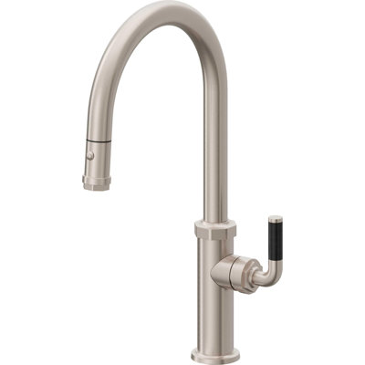 Descanso Kitchen Pull-Down Kitchen Faucet With Button Sprayer - High Arc Spout