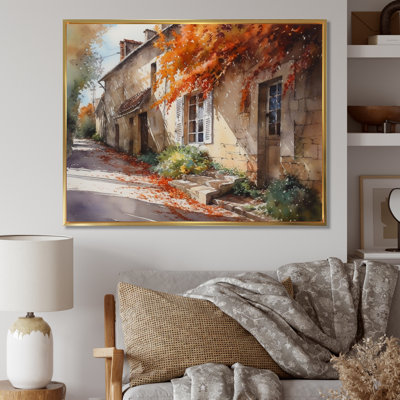 «Rogatien Mediterranean Village Street IV», reproduction sur toile
