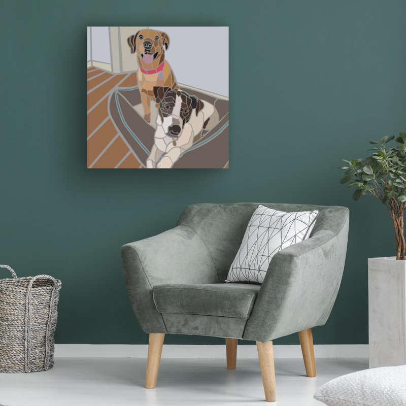Art sur toile, "ologic Jonathan Mandell 2 Dawgs ", H 14 po x l 14 po
