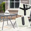 Neosha Square Metal Outdoor Bistro Table With Umbrella Hole , 80cm cm W 80cm cm D