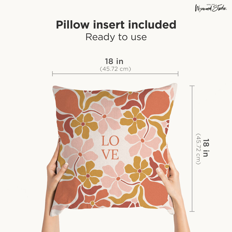 Coussin décoratif en polyester floral