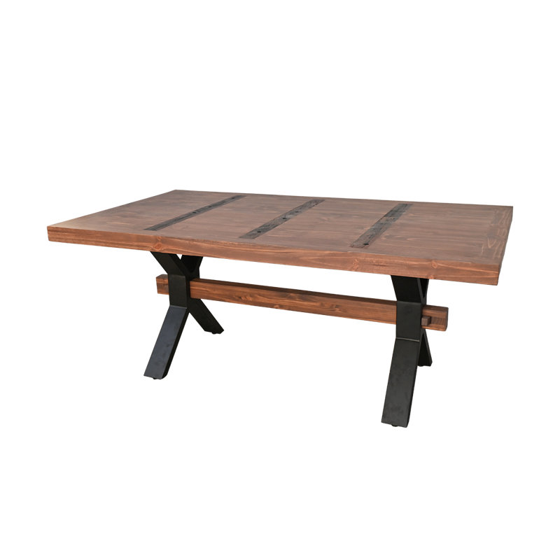 Solid Wood Trestle Base Dining Table