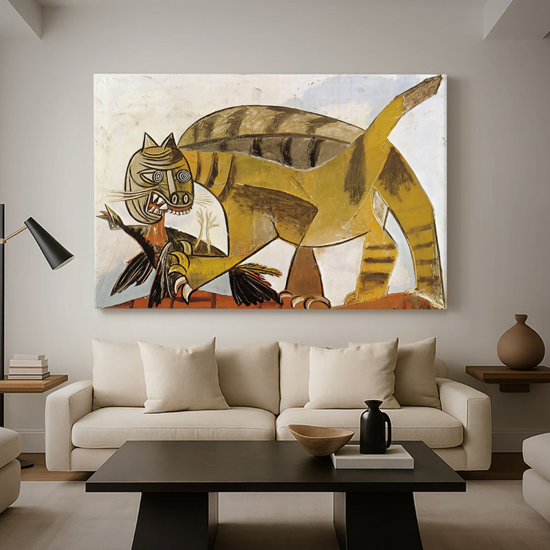 Chat attrapant un oiseau - Pablo Picasso - Toile tendue avec châssis - 1939, 32 x 48
