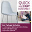 Mose 45cm H Fabric Upholstered Metal Upholstered Back Side Chair in Grey-1176719316-1118271591
