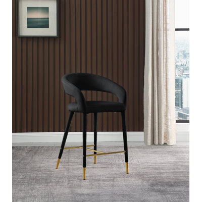 Yonkers Upholstered Counter Stool with Metal Frame