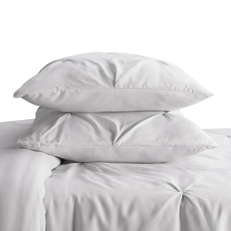 Full Gray Microfiber Bed in a Bag Set