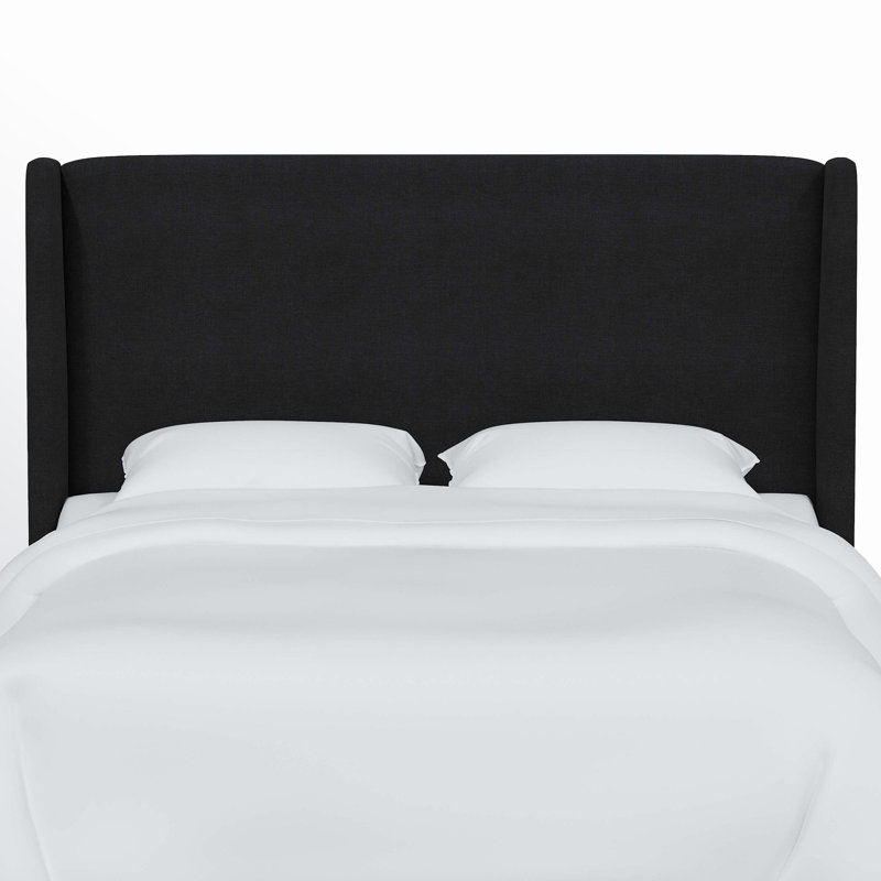 Bellfield Upholstered Headboard, Queen, Classic Linen Black