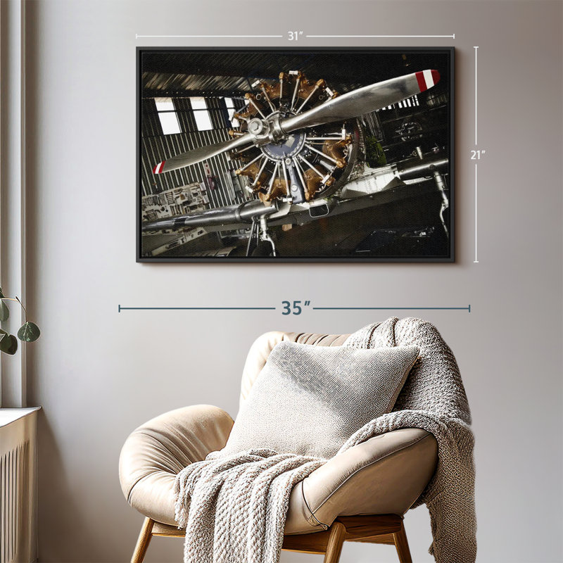 "Art mural hélice d'avion de guerre", H 21 po x l 31 po
