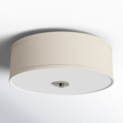 Chantey 2 Light Linen Flush Mount
