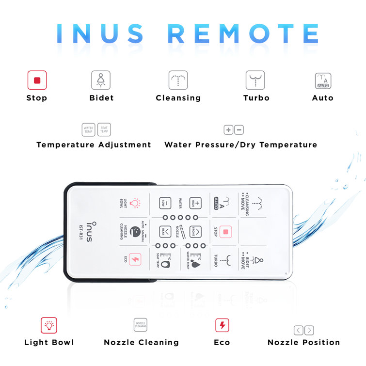 Inus IST-R31 Toilet Elongated Seat Bidet