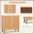 2-door Shoe Cabinet With Ventilated Woven Doors & 3 Removable Shelves For Entryway