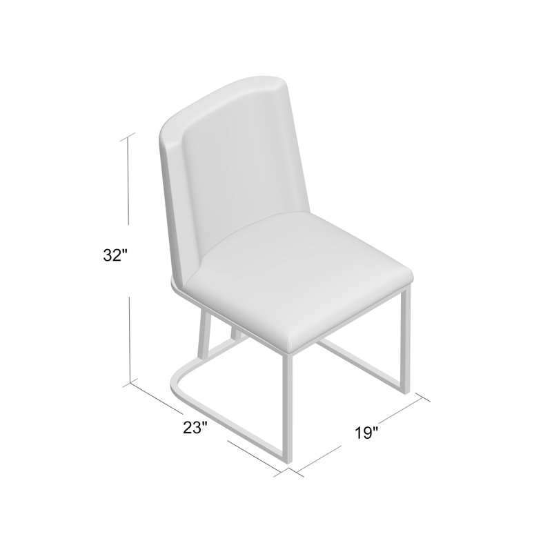 Aurelindo 18.5'' H Velvet Upholstered Side Chair, Chrome, Black Velvet