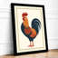 Proud Rooster Retro - Framed Print-1102338928-1102338929