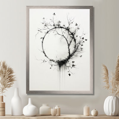 Couronne noire et blanche simple - Art mural encadré couronne
