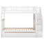Lit simple superposé au dessus d'un lit simple avec lit gigogne et rangement-283054646