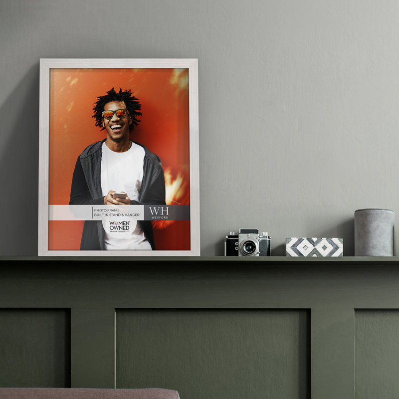 Cadre photo en bois Apolline, 8 po x 10 po, Blanc