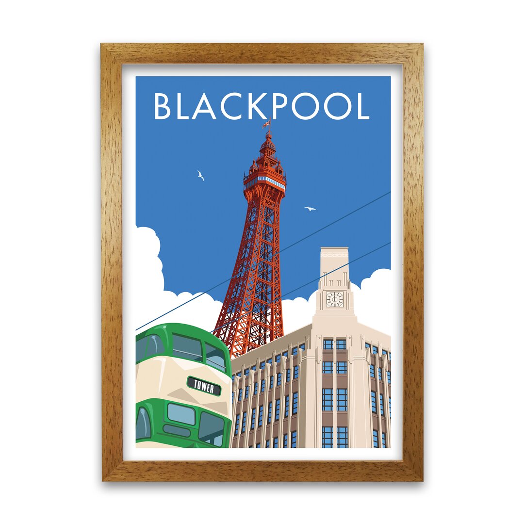 Grafikdruck Blackpool Tower von Stephen Millership