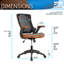 Chaise de bureau en maille à dossier moyen avec accoudoirs réglables Techni Mobile-1499733302