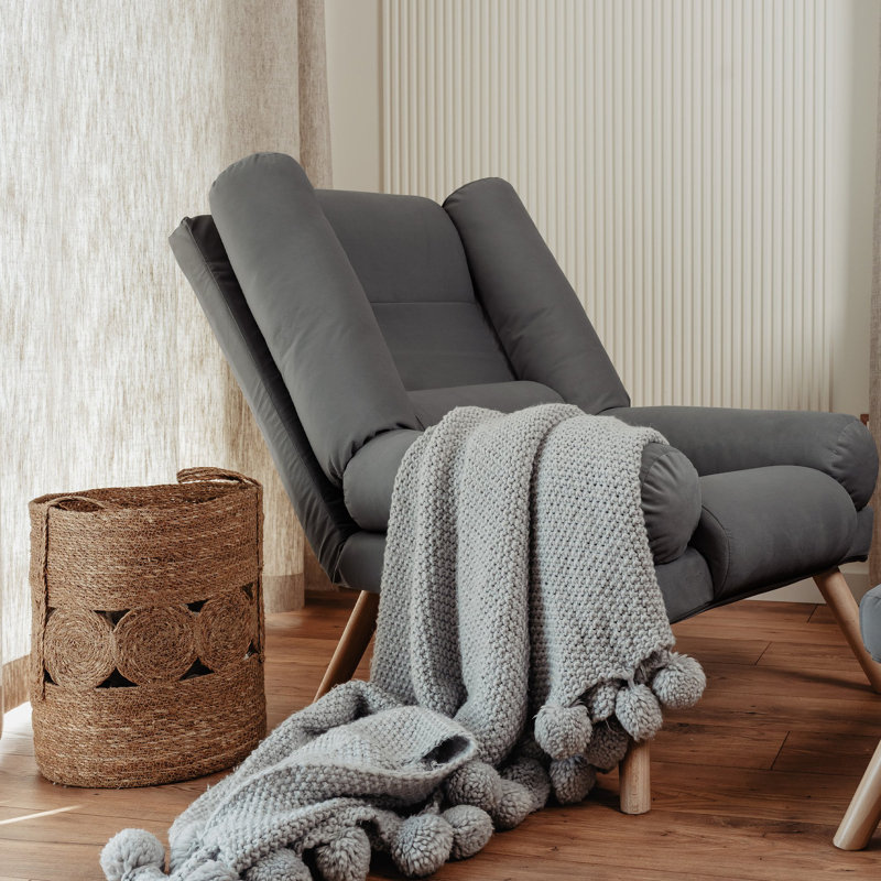 Upholstered Armchair, Grey