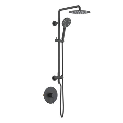 Colonne de douche circulaire à pression équilibrée à 2 fonctions avec valve brute