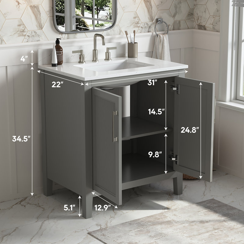 Ensemble de meuble-lavabo autoportant 30 po Adria