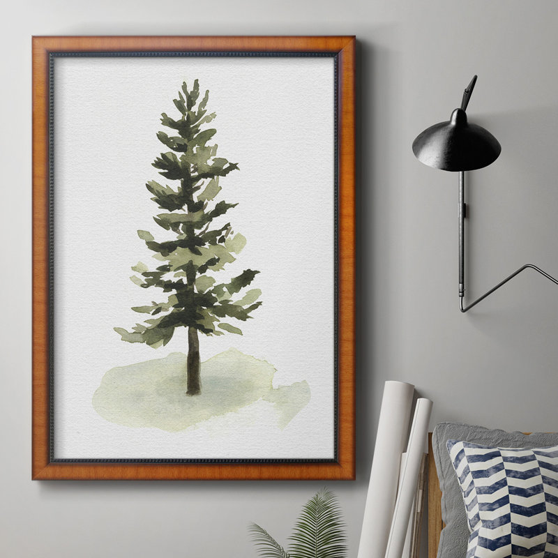 Aquarelle pin II, toile encadrée de qualité supérieure - prête à être accrochée, H 20 po x l 16 po