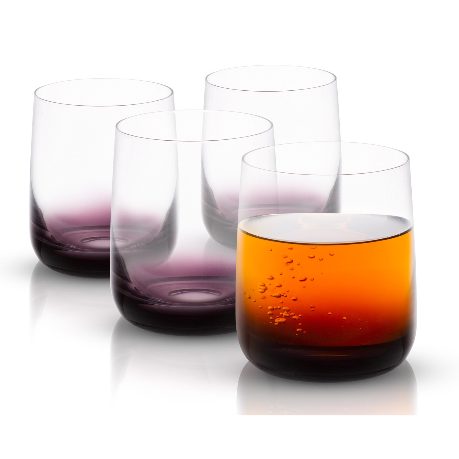 JoyJolt Black Swan Highball Drinking Glass, 13.7 Oz