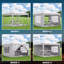 Pavillon de jardin escamotable 10X10FT, paroi latérale pour l'extérieur avec UPF 50+ et sac de poids et sac de transport-123218913