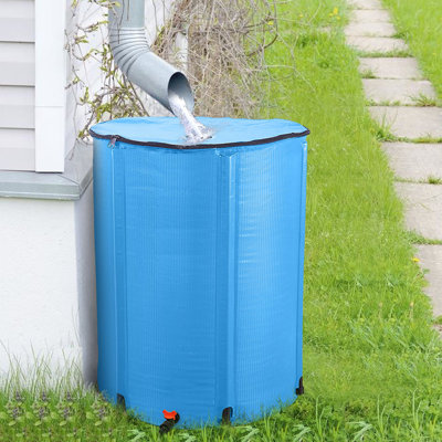 Collecteur d'eau pliable 100 gallons bleu