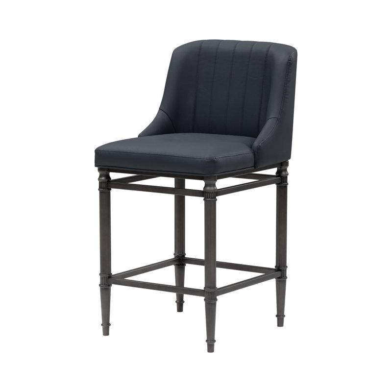 Tabouret de bar Cookson, Tabouret de comptoir (siège d'une hauteur de 26 p, Blanc
